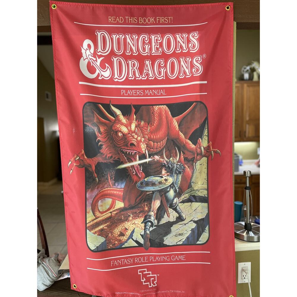 D&D Dungeon Players Manual 5ft Flag Banner Dungeons & Dragons TSR